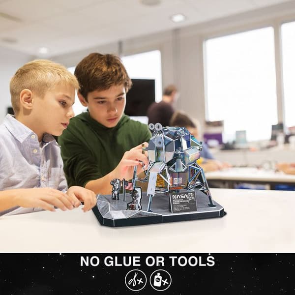 3D-pussel Lunar Module Eagle, 3D-pussel för barn, modell att bygga för vuxna, present till 8-årig pojke, modeller och modellering
