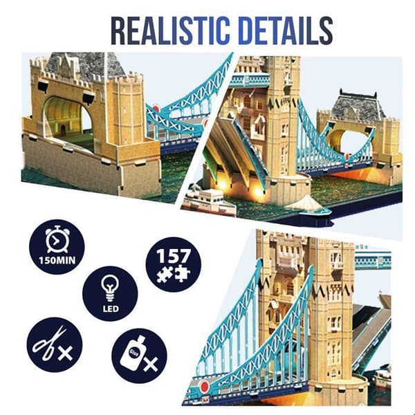 3d-pussel - Tower Of London Bridge | Vuxenkonstruktion | Modell att bygga |