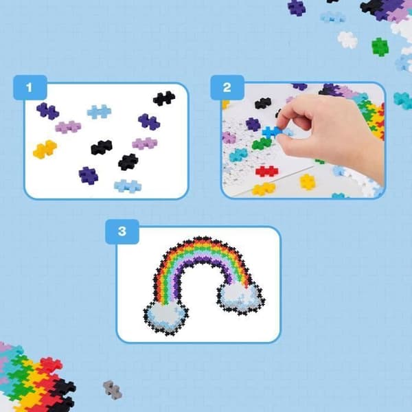 Plus Plus - Children's Rainbow Number Puzzle - Spel för barn - Spel för tjejer 5 år och uppåt
