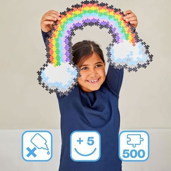 Plus Plus - Children's Rainbow Number Puzzle - Spel för barn - Spel för tjejer 5 år och uppåt