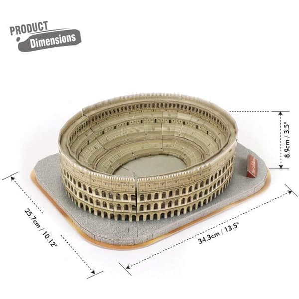 3D Puzzle Roman Colosseum - XTREM RAIDERS - Guide till Rom ingår - För barn - Arkitektur och monument