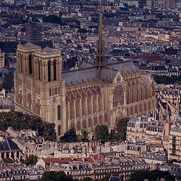 Notre Dame XL 3D-pussel - Världsmärken - 3D Led-pussel - 293 bitar - Vuxen 14 år eller äldre