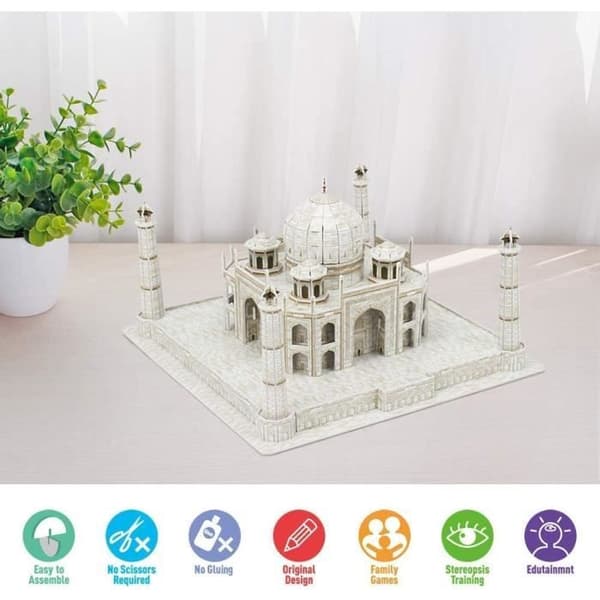 National Geographic - Taj Mahal 3d-pussel, konstruktion för barn och vuxna, 3d-pussel, födelsedagspresent för pojkar och flickor, kultur,