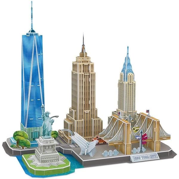 3D New York Pussel - XTREM RAIDERS - City Line - Resor och kartor - 123 bitar