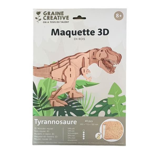Modell - 3D-pussel - Tyrannosaurus - 49 bitar - Från 8 år