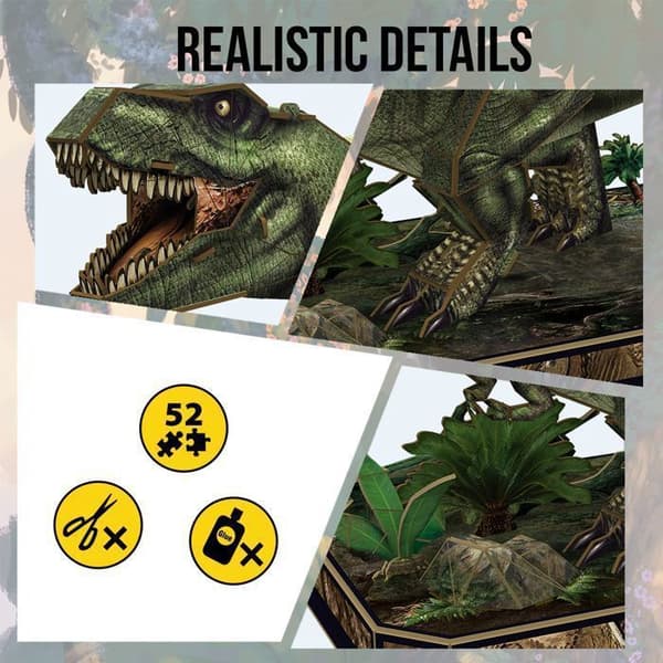 National Geographic, Tyrannosaurus Rex 3D-pussel, 3D-pussel för barn, dinosauriepussel, 3D-pusselmodeller att sätta ihop