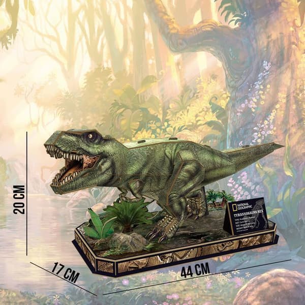 National Geographic, Tyrannosaurus Rex 3D-pussel, 3D-pussel för barn, dinosauriepussel, 3D-pusselmodeller att sätta ihop