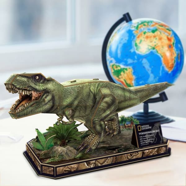 National Geographic, Tyrannosaurus Rex 3D-pussel, 3D-pussel för barn, dinosauriepussel, 3D-pusselmodeller att sätta ihop