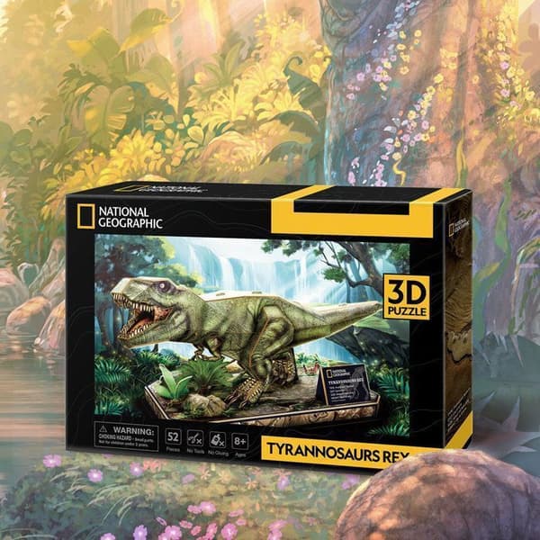 National Geographic, Tyrannosaurus Rex 3D-pussel, 3D-pussel för barn, dinosauriepussel, 3D-pusselmodeller att sätta ihop