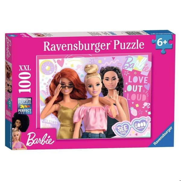 100 bitars pussel XXL Barbie Ravensburger Tecknad film och serier