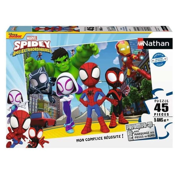 Spidey och hans vänner 45 bitars pussel - Tecknade serier och serier - NATHAN - Från 5 år
