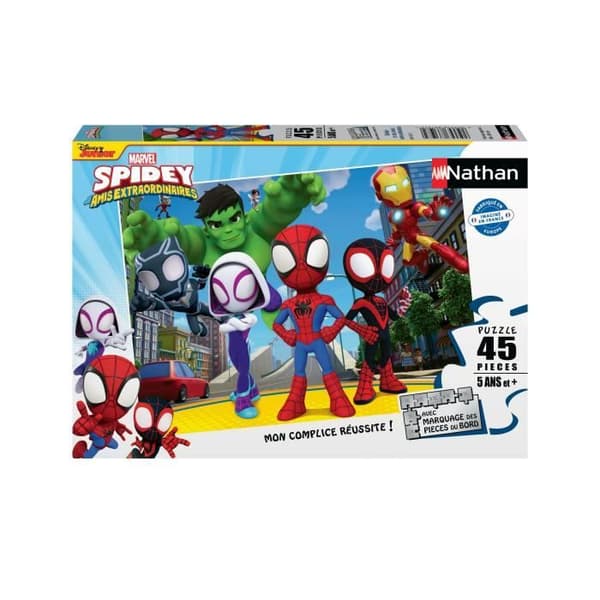 Spidey och hans vänner 45 bitars pussel - Tecknade serier och serier - NATHAN - Från 5 år