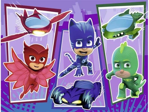 Pyjamasques Puzzle 30 bitar med affisch - Nathan - Barn från 4 år