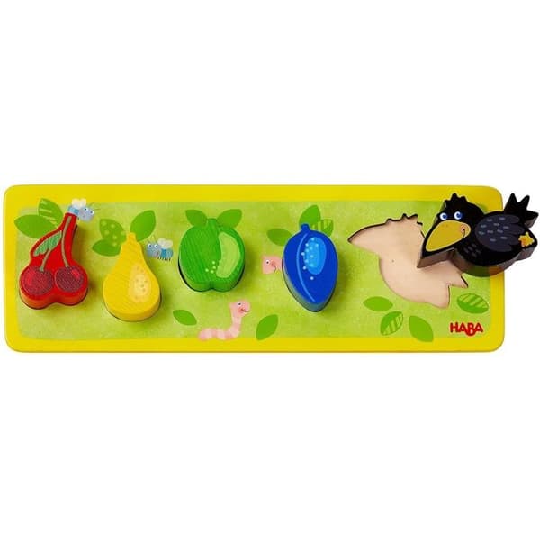 Haba pusselform fruktträdgård junior 10 x 30 cm trä 6 bitar