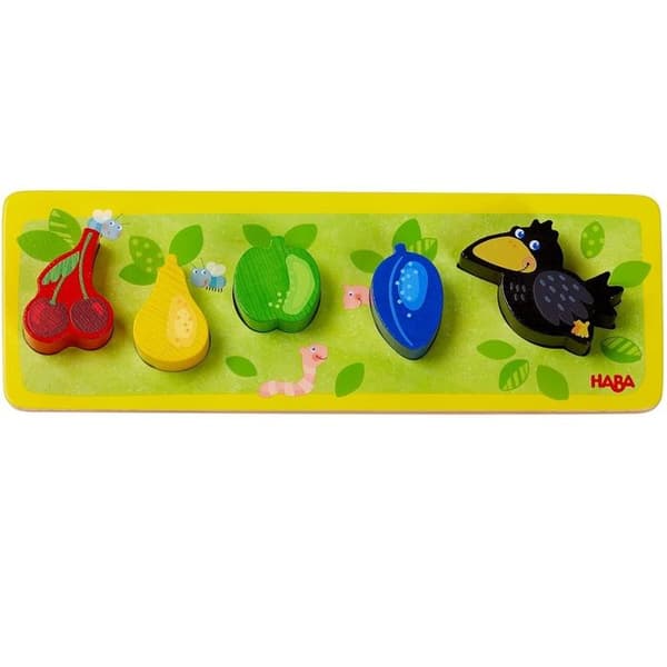 Haba pusselform fruktträdgård junior 10 x 30 cm trä 6 bitar