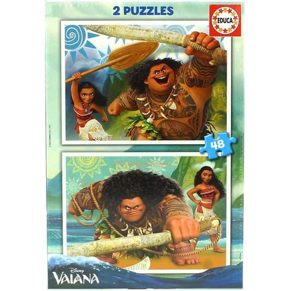 Vaiana Pussel - EDUCA - 2x48 bitar - Tecknade serier och serier