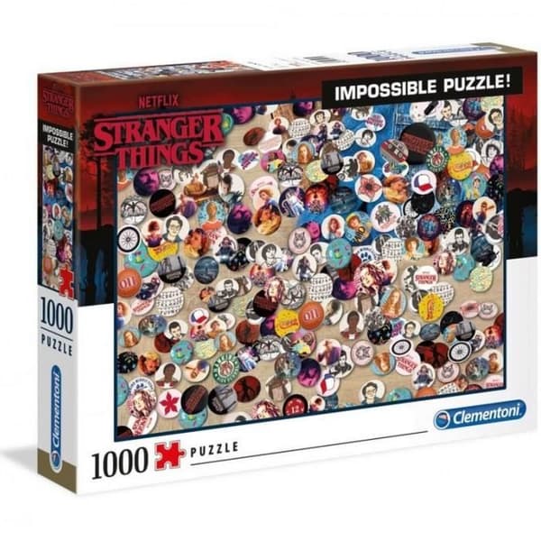 Impossible 1000p Puzzle - Stranger Things - Clementoni - Bio och reklam - Röd - Blandat