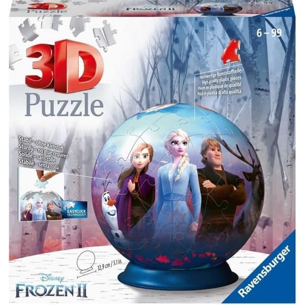 Frozen 2 3D-pussel - Ravensburger - 72 numrerade bitar - Diameter 13 cm