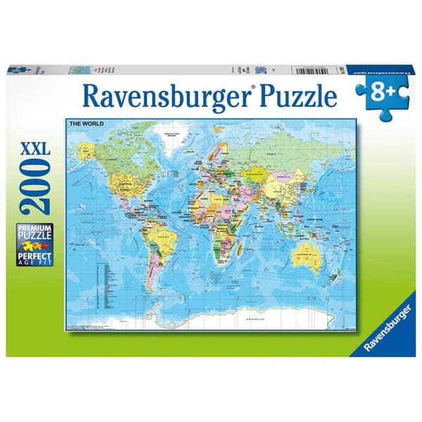 Ravensburger - Jigsaw Puzzle 200 XXL-bitar: Världskarta