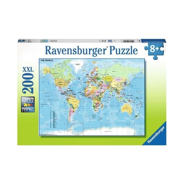Ravensburger - Jigsaw Puzzle 200 XXL-bitar: Världskarta