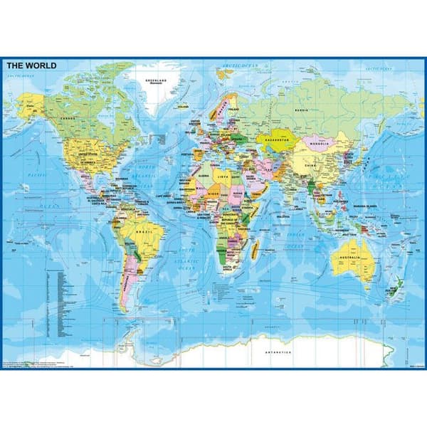 Ravensburger - Jigsaw Puzzle 200 XXL-bitar: Världskarta