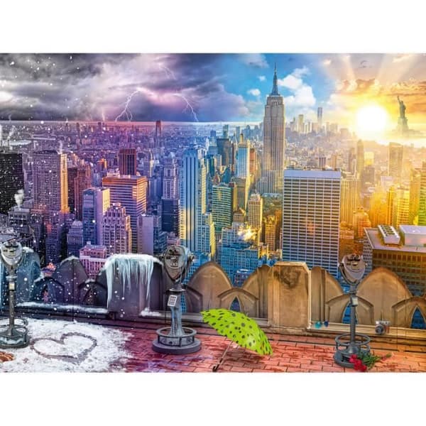 Ravensburger 1500 bitars pussel - Landskap och natur - Årstider i New York