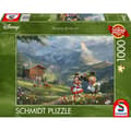 Miniatyrbild 3 av 3: Pussel 1000 bitar: Thomas Kinkade: Mickey och Minnie i Alperna, Disney