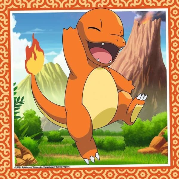 Pussel för barn 3x49 bitar Pokémon - Charmander, Bulbasaur och Squirtle - Från 5 år - 3 affischer ingår - 05586 - Ravensburger