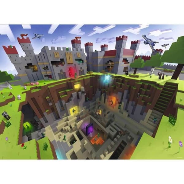 300 bitar XXL pussel - Ravensburger - Minecraft - Fantasy - Grön - Barn - Mindre än 100 bitar