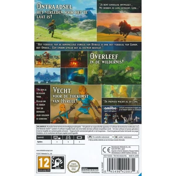 Zelda Breath of The Wild TU Black- USED