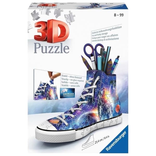 Sneaker Astronauts 3D-pussel - Ravensburger - 108 bitar - Pennhållare - Blandat - Från 8 år