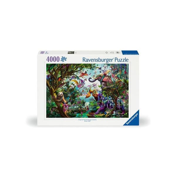 Pussel 4000 bitar - RAVENSBURGER - Tropiska drakar - Färgglad - Fantasitema - Mixad