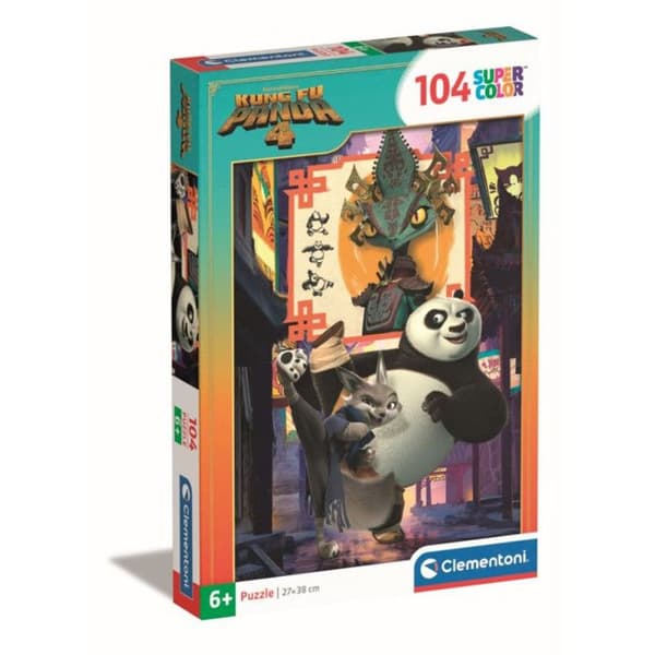 Pussel - CLEMENTONI - Kung Fu Panda - 104 bitar - Tecknade serier och serier - Från 3 år