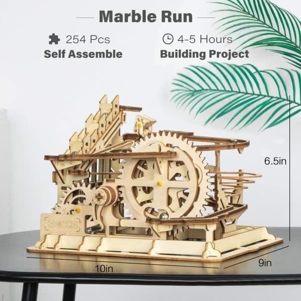 Robotime - Marble Parkour - 3D träpussel - Kulkrets - 233 bitar