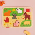 Miniatyrbild 2 av 5: Chunky Puzzle A La Ferme - FSC Wood - 7 bitar - Utveckling av finmotorik, koncentration och fantasi - Från 18 månader