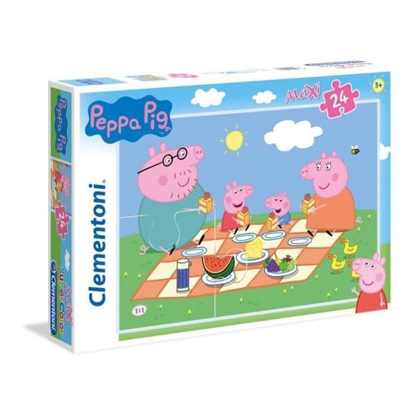 24 bitars pussel Maxi Peppa Pig - Clementoni - Mått 62 x 42 cm - För barn från 3 år