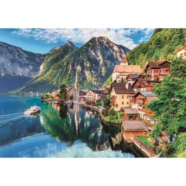 Clementoni - 1500p Hallstatt - 59,2 x 84,3 cm - Med affisch