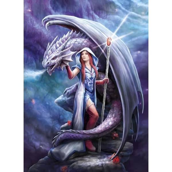 Pussel - Clementoni - Anne Stokes - Dragon Mage - 1000 bitar - Fantasy