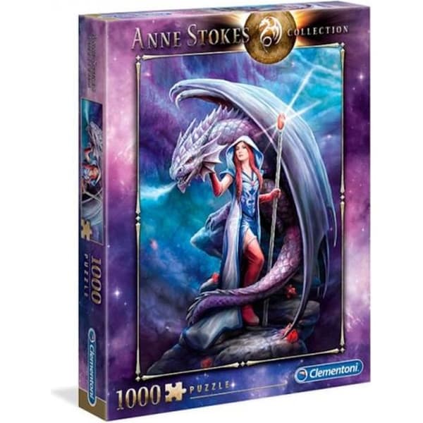 Pussel - Clementoni - Anne Stokes - Dragon Mage - 1000 bitar - Fantasy