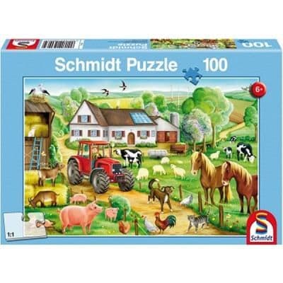 Djurpussel 100 bitar The Happy Farm - SCHMIDT SPIELE - Blandat - Från 3 år