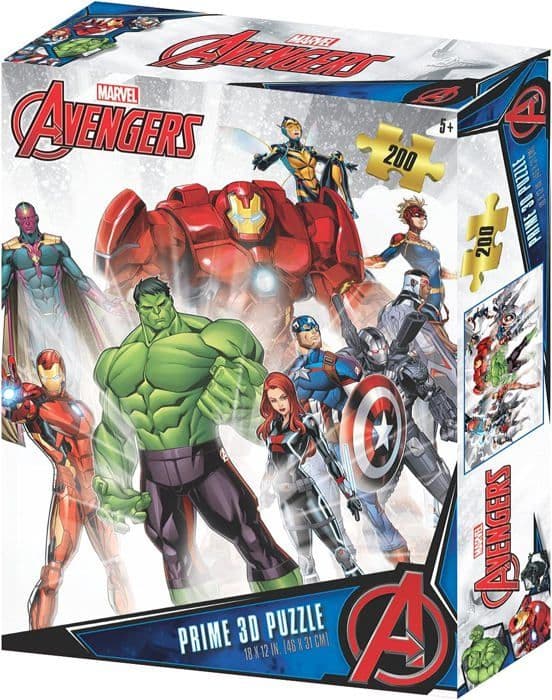 Lentikulärt pussel Avengers Gathering 200 st 46x31 cm - Marvel - Svart - Blandat