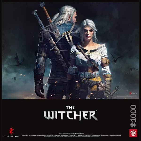 Pussel 1000 bitar - CDPROJEKT - The Witcher: Geralt & Ciri - Fantastiskt Tema - För Vuxna - Inomhus