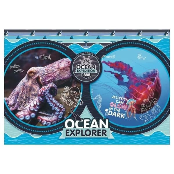 National Geographic Ocean Pussel - Clementoni - 180 bitar - Djur - För barn