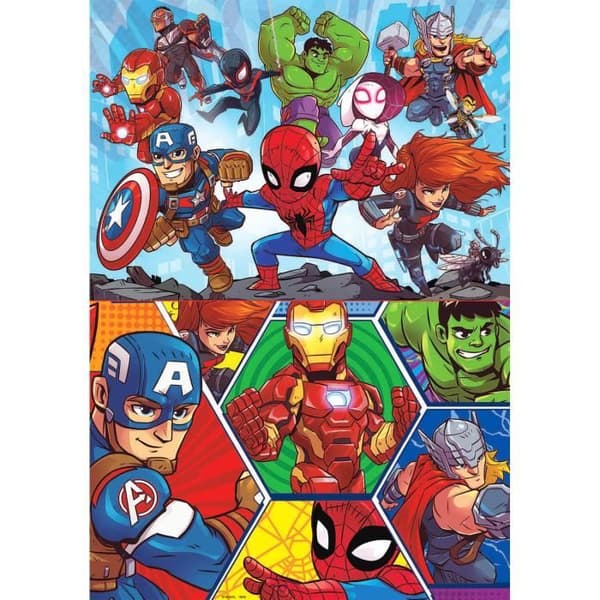 Pussel - EDUCA - Marvel Super Heroes Adventures - 40 bitar - Tecknade serier och serier - Pojke