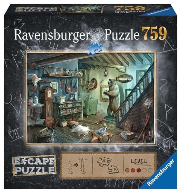 Escape-pussel - Skräckens källare - Ravensburger - Pussel Escape Game 759 bitar - Från 14 år