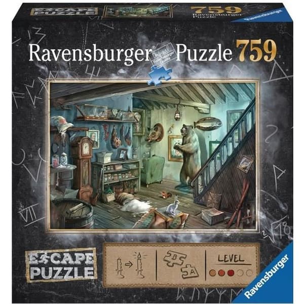 Escape-pussel - Skräckens källare - Ravensburger - Pussel Escape Game 759 bitar - Från 14 år