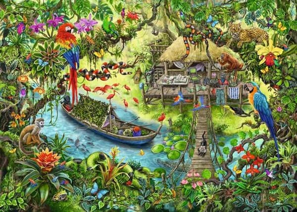 Escape puzzle Kids - En djungelsafari - Ravensburger - Pussel Escape Game 368 bitar - Från 9 år