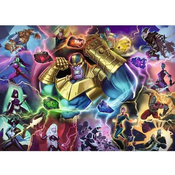 Pussel 1000 bitar: Marvel Villainous Collection: Thanos Unik färg