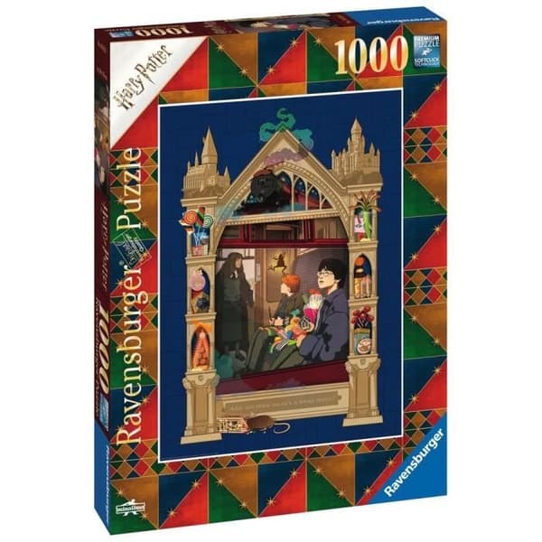 1000 bitars pussel - Harry Potter på vägen till Hogwarts (Harry Potter MinaLima Collection) - Ravensburger