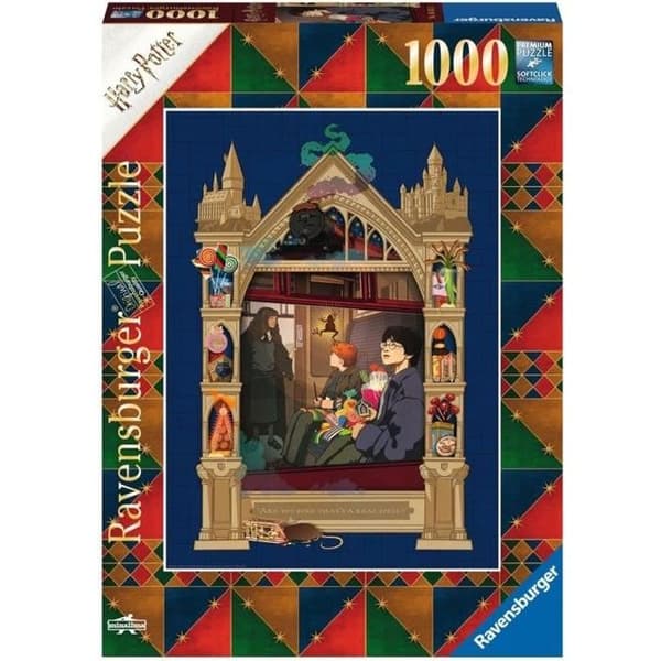 1000 bitars pussel - Harry Potter på vägen till Hogwarts (Harry Potter MinaLima Collection) - Ravensburger